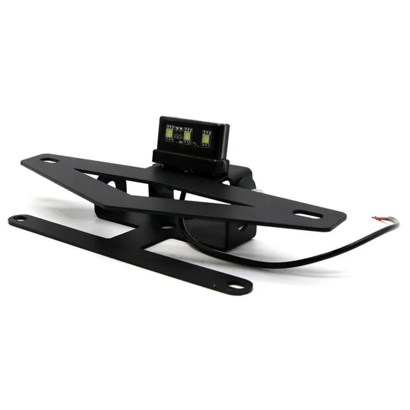 Supporto Targa Moto Con LED - Portatarga Universale In Alluminio Nero, Regolabile E Resistente - Foto 10