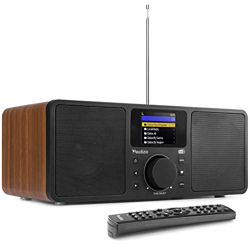Audizio Rome - Internet Radio & DAB Radio met Bluetooth en Wifi, 50W stereo, Afstandsbediening, Wekkerradio - Hout - Image 7