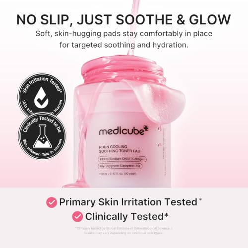 Image of medicube PDRN Cooling Soothing Toner Pads, Hydrating Facial Pads, 90 Pads