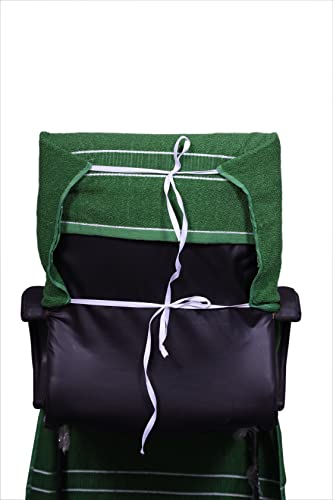 Image of ROMAN HOME Cotton Office boss Chair Towel Soft for 400 GSM - Super Soft Office Chair Towel with Tie Knot 30 X 60 INC. PAK of 1 (1, Green)
