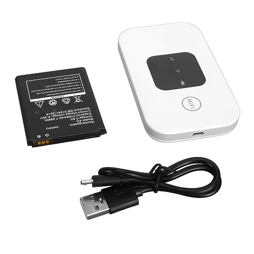 Image of Mobile Hotspot, 4G LTE Portable WiFi Hotspot, Travel Router with SIM Card Slot, 2100mAh Battery, Supports Up to 10 Users, for Travel, Cell Phone, Laptop, Tablet