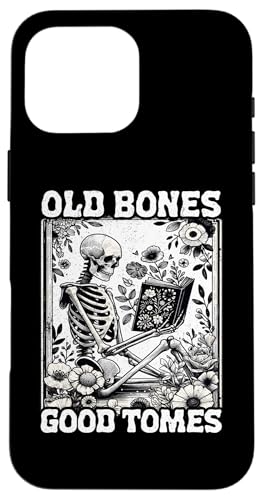 Old Bones Good Tomes Book Lover Bookworm �X�P���g���u�b�N �X�}�z�P�[�X iPhone 16 Pro Max �p