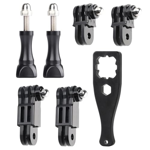 Image of HSU Adjust Arm Straight Joints Mount, Long and Short Same Direction Straight Joints Mount for GoPro Hero 13 12 11 10 9 8 7 6 5 4 3 3+ 2 1, AKASO Campark and Other Action Cameras