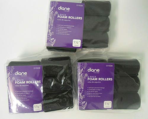 Diane Foam Rollers, Black 1.5