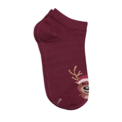 Image of Mint & Oak Low Cut Ankle Women Socks, Christmas Gift Quirky Socks For Friends, Cute Funky Socks, Christmas Secret Santa Gifts For Women