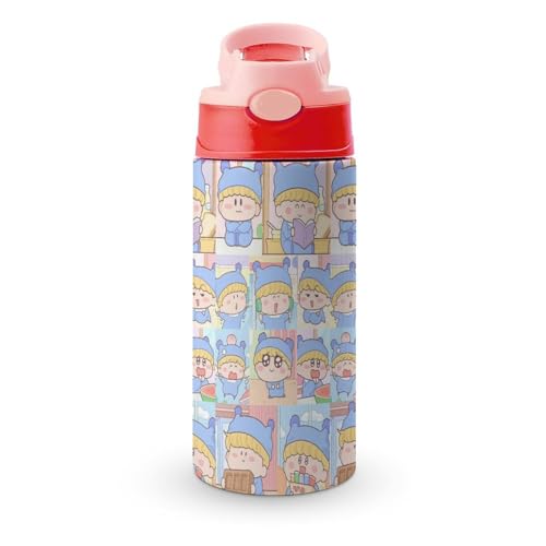 ミルモでポン! 子供 水筒 ウォーターカップ 魔法瓶 スポーツボトル ポップアップ 漏れ防止 ステンレスボトル ティーカップ 保温 保冷 携帯便利 旅行 通勤 通学 大人 子供用 人気 プレゼント 350ml