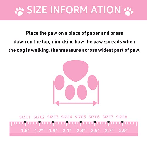 Image of XSY&G Dog Boots - Waterproof Shoes with Reflective Strips and Anti-Slip Sole, Perfect for Small, Medium & Large Dogs - 4pcs Pink - Size 1 | Dog Boots & Paw Protectors Waterproof &Anti-Slip with Reflective for Hardfloors,Walking,Rugged Skid-Resistant Sole Pink Size1