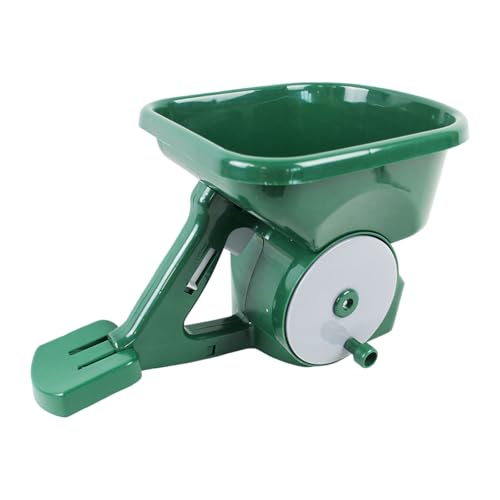 WKabnkn Spargisale regolabile a manovella manuale da 3 litri per un'applicazione precisa di fertilizzanti Sale e vialetto da giardino spargisale regolabile