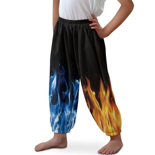 Renewold Kids Loose Sweatpants Boys Sport Jogger Pants Girls Yoga Dance Trousers Casual Lounge Pants Activewear