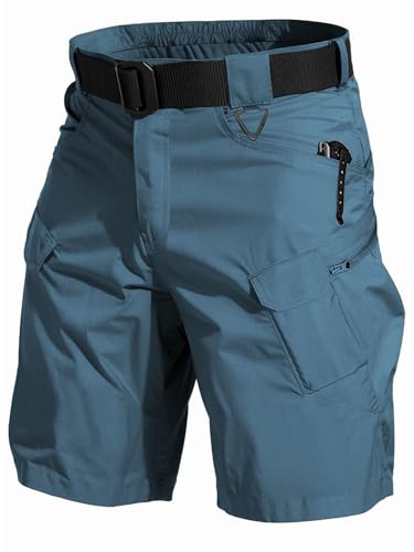 AUTIWITUA Men's Hiking Cargo Shorts Quick Dry 9" Lightweight Tactical Work Shorts with Pockets(No Belt)