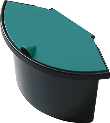 Corbeille à papier 2l helit H6106094 mini poubelle de table noire et verte