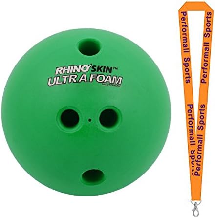 Champion Sports Rhino Skin 5 lb Foam Bowling Ball Green Bundle