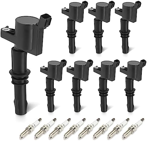 Set 8 Bobine Accensione Stivale Dritto + Candele Motorcraft Platinum - Confezione MAS