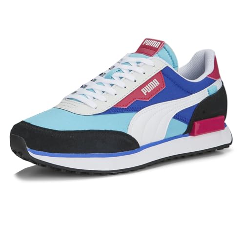 PUMA PUMA Mens Future Rider Sneaker, Hero Blue-PUMA Mens White, 9