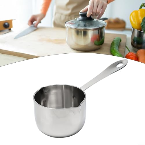 Yuanpgky Saucepan, Stainless Steel Butter Warmer Pan, Small Milk Butter Melting Pot, Portable Milk Butter Warmer Pot For Boiling Milk, Sauce(160ml) - Image 6
