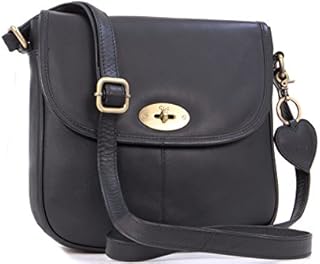 Gigi - Women's Leather Saddle Bag - Shoulder/Cross Body Handbag with Long Adjustable Strap - OTHELLO 8775