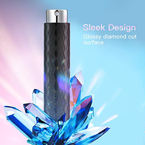 Toureal 8ml Vaporisateur Vide de Sac Rechargeable, Atomiseur Parfum, Recharge Spray Flacon de Parfum, Pulverisateur Voyage (Noir Brillant) - Image 5