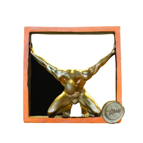 Piège à pensée (20,1 cm, représentation artistique, sculpture surpensée, figurine de lutte, statue d'homme piégé) Mukemel Designs -BTC0121