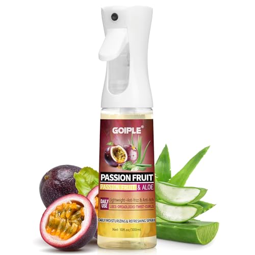 Goiple 10fl oz Loc Moisturizing Spray for Dull, Dry Locs - Daily Passion Fruit Hair and Scalp Moisturizer for Dreadlocks, Locs, Microlocks, Braids- Lightweight Refreshing Moisturizer Loc Spray for Anti-frizz