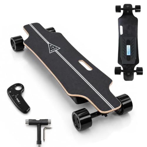 HCAUYNN Skateboard Électrique Adulte, Longboard Électrique avec Télécommande sans Fil, Jusqu’à 50 km/h, 30 km d’Autonomie, 4 Modes de Vitesse...