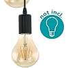 Eglo Plafoniera Townshend 3 – Lampada A Soffitto Vintage Con 3 Faretti Orientabili In Acciaio E Legno, E27, Stile Industrial