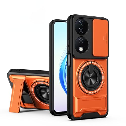 �Ή��@�� Honor X7B 4G / X7B 5G / 90 Smart �g�уP�[�X,�f���A���X�^���h�A�����Y�ی�X���C�h�J�o�[�A�}�O�l�b�g���ی�P�[�X Orange