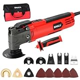 SHALL Oscillating Tool, 500W Oscillating Multitool Kit with 5° Oscillation Angle, Quick Change & Kickback Protection, 34 Pcs Saw Accessories and Carry Bag