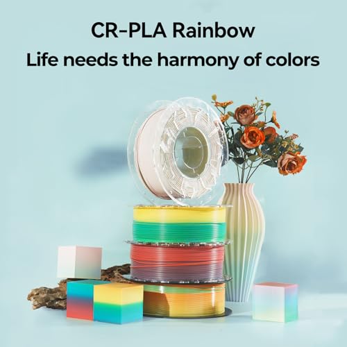 Image of Creality PLA Filament 1.75mm Rainbow, 3D Printer Filament 1kg (2.2lbs) Spool, High Toughness & Warp-Free, Dimensional Precision ±0.03mm, Printing Filament for All FDM 3D Printers