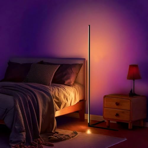 Image of LED Floor Lamp RGB+IC, Smart Corner Lamp, Modern for Living Room Bedroom (Pack-1)
