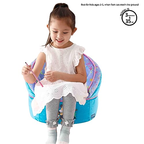 Idea Nuova Disney Encanto Madrigal Family Blue Round Bean Bag Chair for Kids, Ages 3+, Large