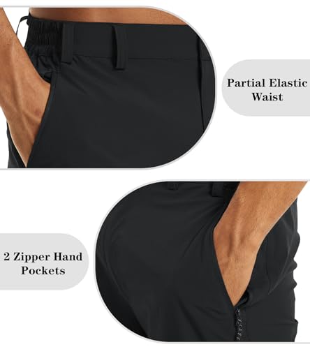 EKLENTSON Men's Workout Shorts Quick Dry Gym Hiking Shorts Zipper Pockets Lightweight Athletic 3/4 Capri Pants for Men4