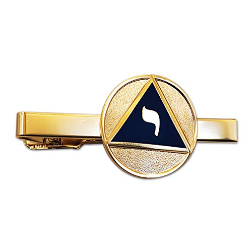14th Degree Scottish Rite Masonic Tie Clip - [Blue & Gold][2 1/4'' Wide]