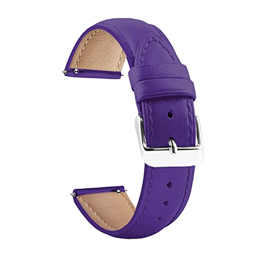 Image of ACM Watch Strap Leather Belt 20mm Compatible with Noise Noisefit Nova Smartwatch Casual Classic Band Purple