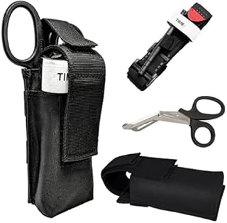 Tourniquet & Tactical Beutel & EMT Tactical Medical Scissors Zubehör Jagd- und Wander-Notfallset für schwere Notfälle im Freien und Blutverlustkontrolle Wandern