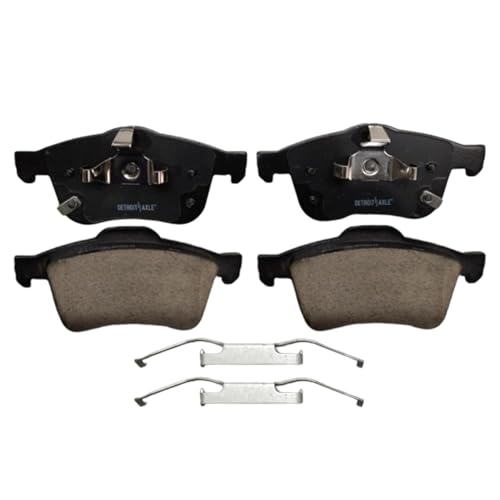 Image of Detroit Axle - Brake Pads for Fiat 2014-2020 500L Ceramic Brake Pads with Hardware 2015 2016 2017 2018 2019 Front and Rear Replacement