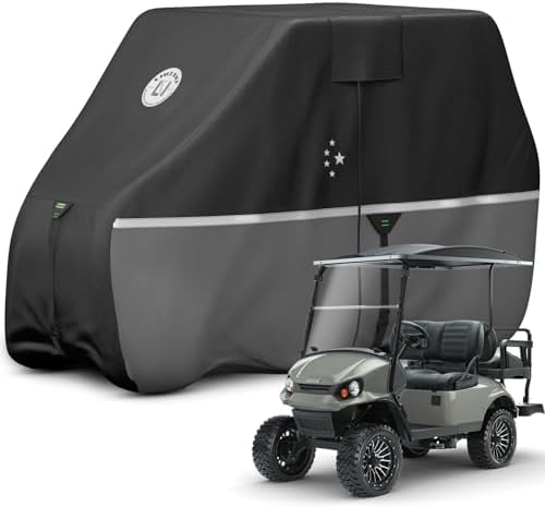 Waterproof Golf Cart Cover, 420D Heavy Duty Marine Grade Fabric, ...