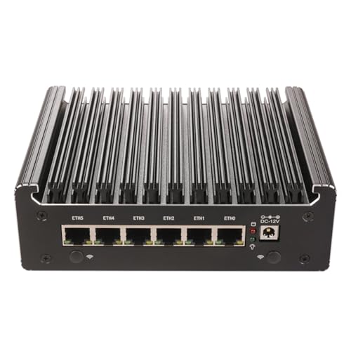 HSIPC 11th Gen i3 1125G4 Firewall Micro Appliance, Mini PC, Nano PC, Router PC (16G 128G) with 6 RJ45 2500M, AES-NI, HDMI USB3.0 COM,Compatible with Pfsense OPNsense