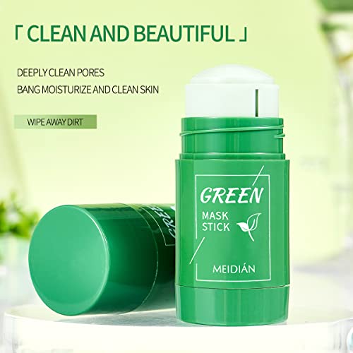 Aphrobeauty Green Tea Mask Stick For Face, Blackhead Remover With Green Tea Extract, Deep Pore Cleansing, Moisturizing, Skin Brightening, Removes Blackheads For All Skin Types, Pack Of 2 #TOP3
