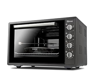 Girmi FE58 Forno Elettrico Ventilato con Girarrosto 300°C, 58 Litri, Luce interna, 1800 W, Timer, Funzioni Base, Grill, Combinata, Accessori inclusi, Grigio Antracite