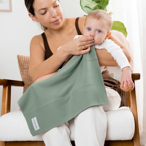 Comfy Cubs Baby Burp Cloths Set (Pack of 6) - Large, 6-Layer, Ultra Absorbent 100% Cotton for Infant Spit-Up, Drool, and Messes - Soft, Gentle, Thoughtful New Born Baby Gifts, Multi - Thumbnail 5