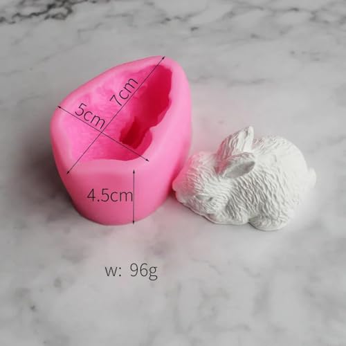 Moule silicone lapin 3D antiadhésif pour moulage haute précision