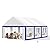 Tents for Parties Party Tent 16x20 ft, Outdoor Canopy Carpas para Fiestas Heavy Duty, Large Waterproof Patio Event Wedding Tent White & Blue with Sidewalls Walls for Backyard