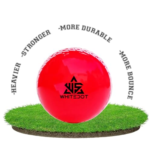 Image of Whitedot Synthetic Rubber Practice Cricket Ball /Wind Balls (90 GMS) for - Indoor & Outdoor Street & Beach Cricket (Pack of 6) (Red)
