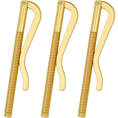 SUNNYCLUE 4Pcs Spring Metal Money Clip 80MM Wallet Spring Clip Insert Bar Replacement Parts Golden Alloy Money Clamp Cash Credit Card Holder for Bifold Leather Wallet Purse Men Women Supplies