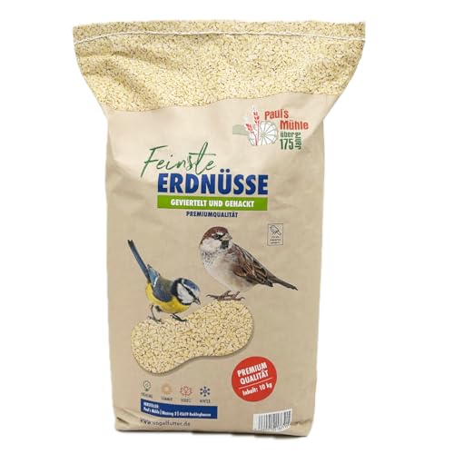 Paul´s Mühle Erdnüsse für Vögel, Erdnusskerne gehackt, 10 kg Neue Ernte 2025
