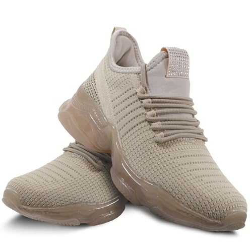 Image of CLOUDAIR Vesta Women's Sneakers: Casual Running, Walking Arch Support Shoes, Lightweight Slip-On Sock Design, Non-Slip Work Shoes for Women, Comfortable Air Cushioned Platform Sneakers