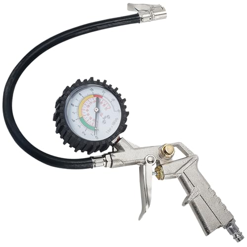 Medidor de presión de neumáticos, 220 PSI, 16 bar, inflador de neumáticos con manómetro, inflador de presión de neumáticos de coche, compresor de pistola para coche, motocicleta y bicicleta de alta