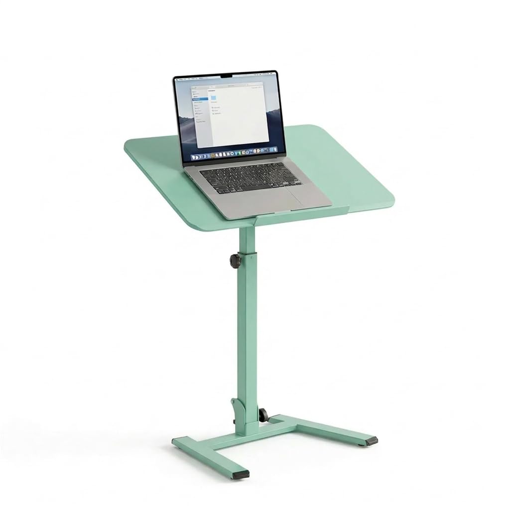 MUSSO AnyDesk D7 Tavolino da Letto per PC Portatile, Scrivania Mobile Regolabile in Altezza (75-108cm), Pupitre Pieghevole Inclinabile 0-90°, Supporto Ergonomico per Telelavoro, Divano & Letto (Verde