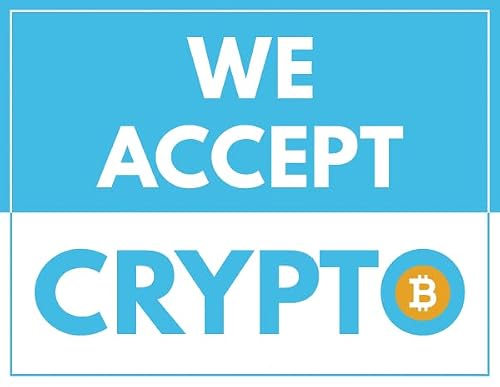 We Accept Crypto Sign - Business Metal Tin Sign Garage Wall Decor 8x12 Inch