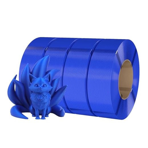 eSUN PLA Basic Refilament 1.75mm, 3D Printer Refill PLA for Fast Printing, 4KG Spoolless 3D Printing Filament, Blue